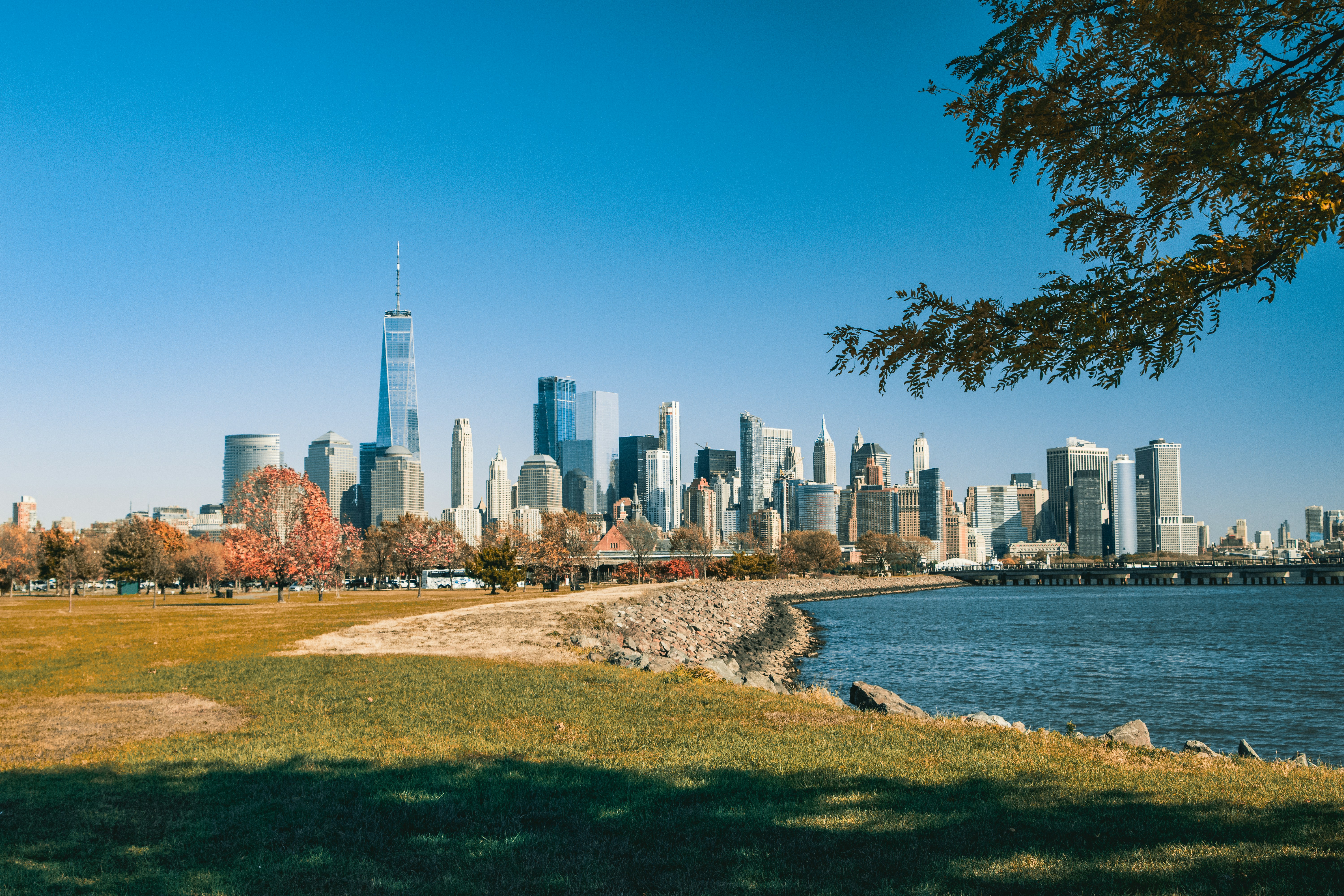View of Manhattan skyline from Liberty State Park in Jersey City