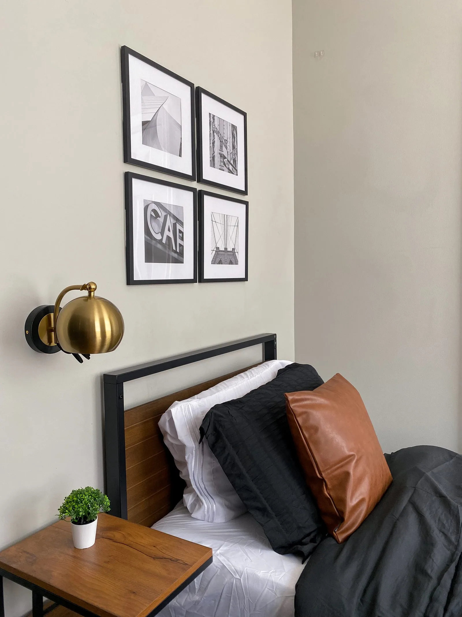 Living space — boho vibe, woven pendant, plants, coral + terracotta