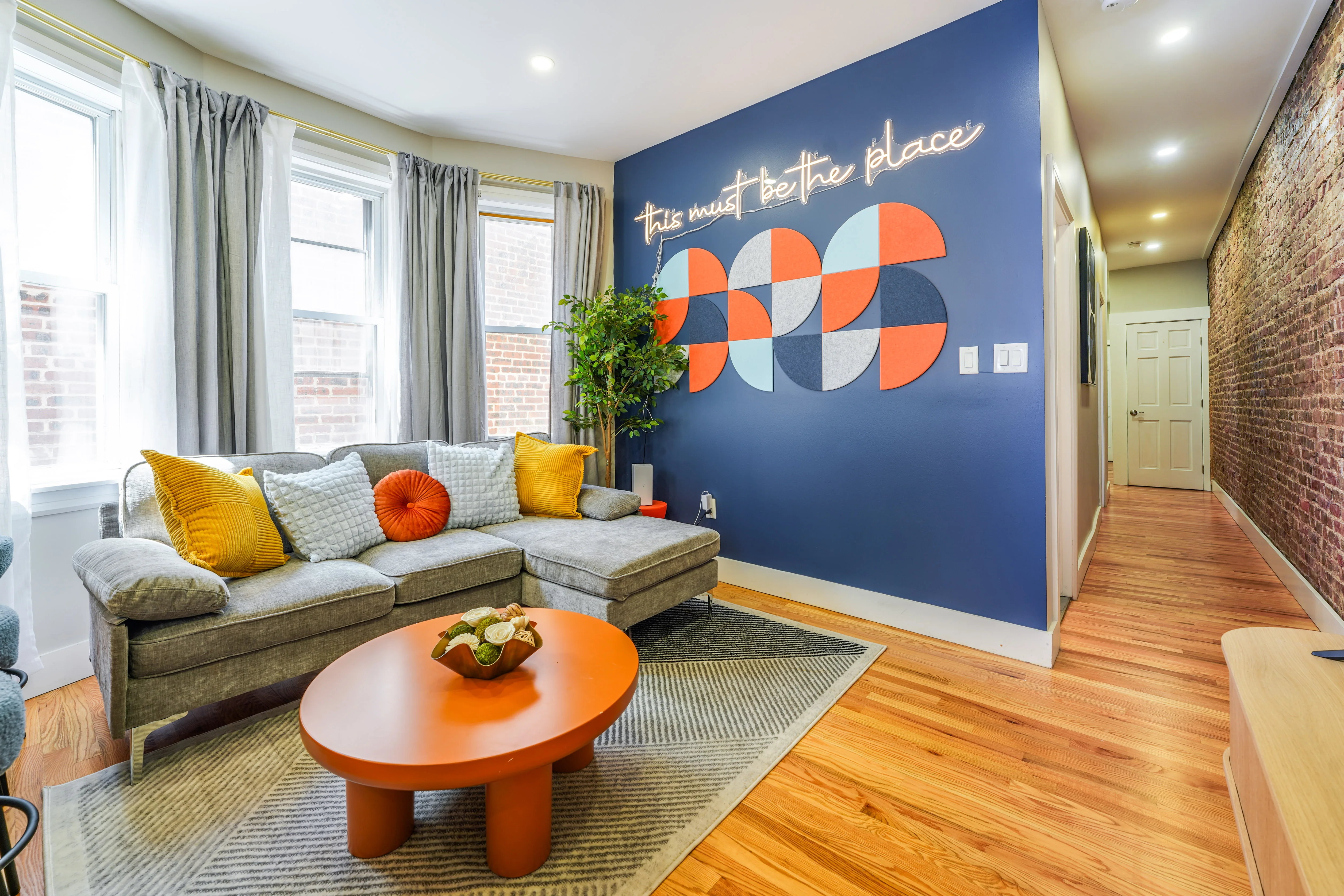 Color Burst feature wall